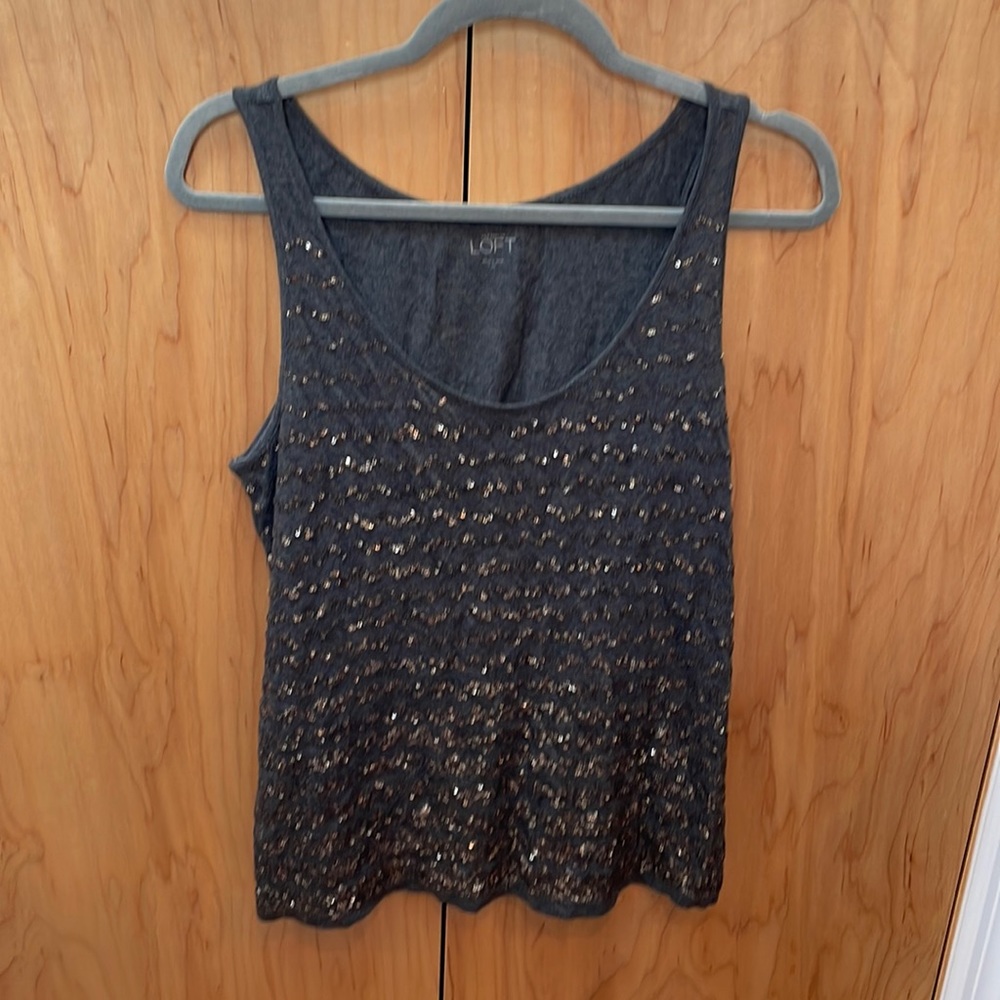 Ann Taylor Loft Sequin Tank Top